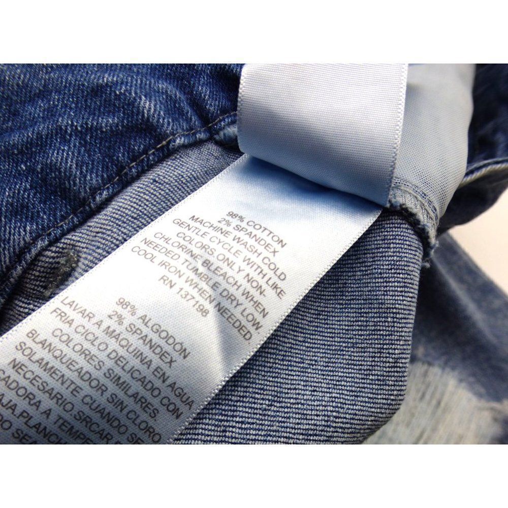 Nina Parker Trendy Plus Size Button-Fly Distressed Boyfriend Jeans, 18W - Picture 6 of 12